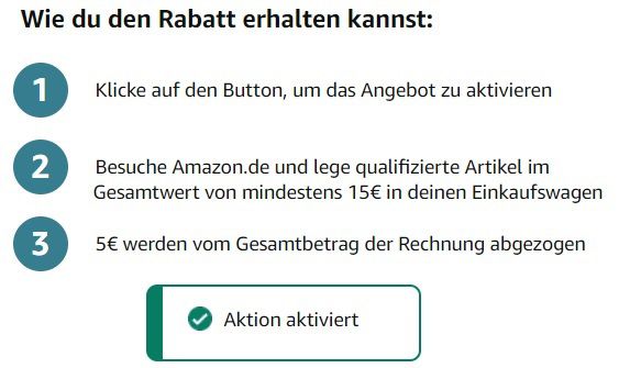 Amazon: 5€ Rabatt für eine Bestellung ab 15€   Personalisiert!