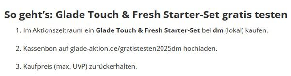 dm: Glade Touch & Fresh Starter Set kostenlos ausprobieren
