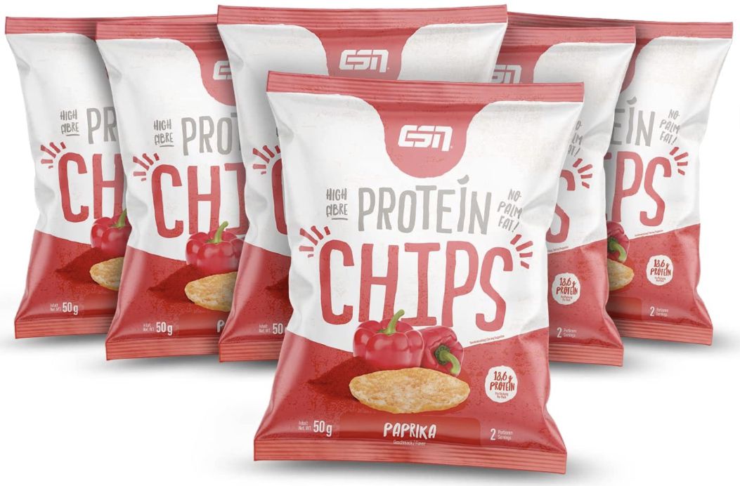 6x ESN Protein Chips Paprika, Hot BBQ, Sweet Thai Chili oder Sour Cream für je 11,79€ (statt 14€)