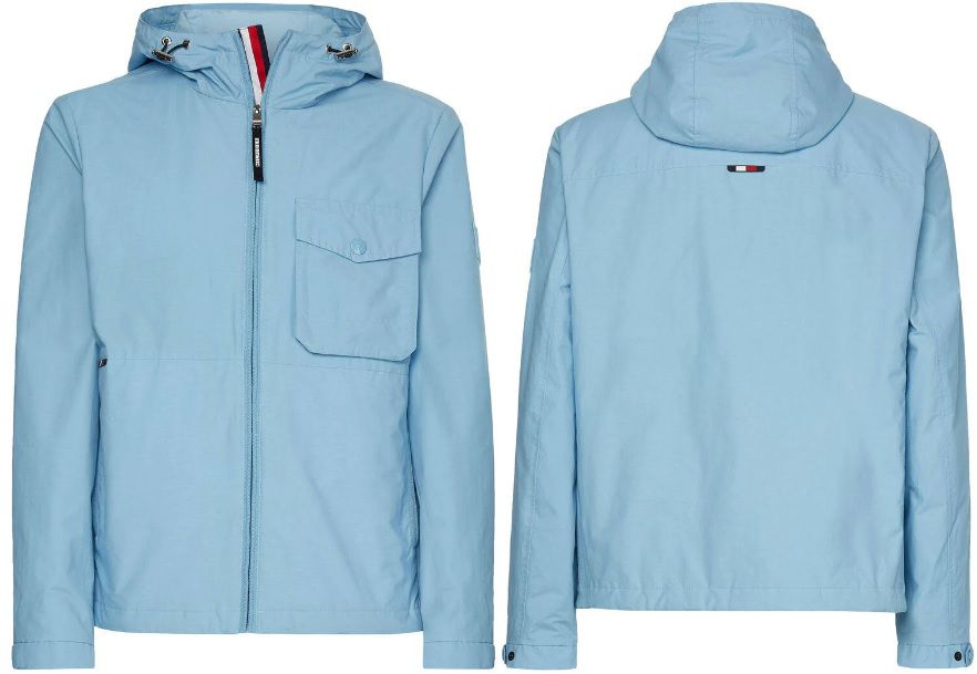 Tommy Hilfiger Jacke Cotton Hooded Jacket in Hellblau oder Marine für 194,94€ (statt 280€)