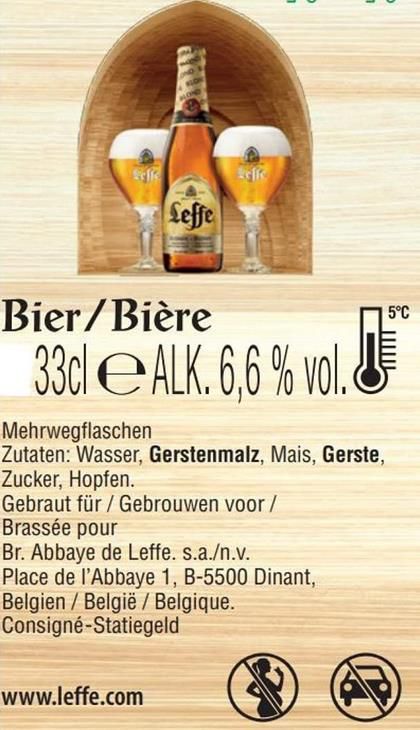 24er Kasten Leffe Blonde Flaschenbier ab 24,69€ (statt 30€)