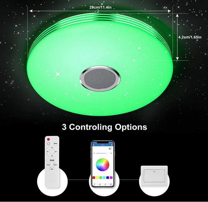 OTREN LED RGB Deckenleuchte mit Bluetooth Lautsprecher, 36W ab 25,79€ (statt 43€)