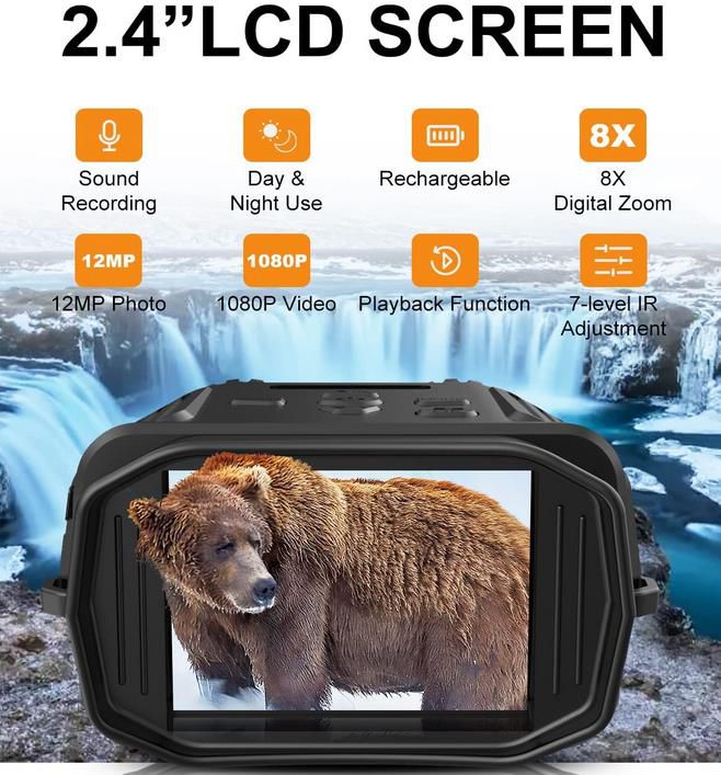 Euiivnt Mini Nachtsichtgerät mit 8X Digitalzoom, 2,4 IPS Display für 61€ (statt 122€)