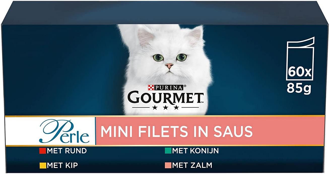 60er Pack Purina Gourmet Perle Katzenfutter, 85g Beutel ab 26€ (statt 31€)