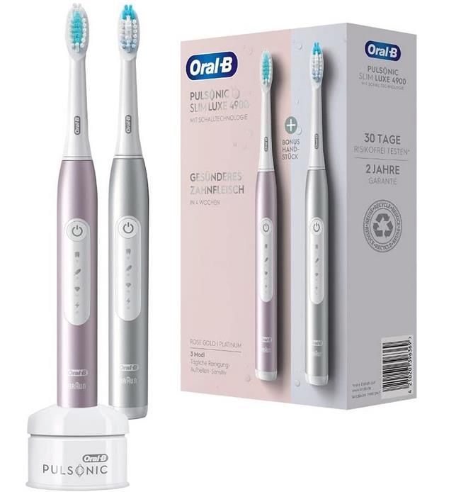 2x Oral B Pulsonic Slim Luxe 4900 Schallzahnbürste für 69,99€ (statt 90€)