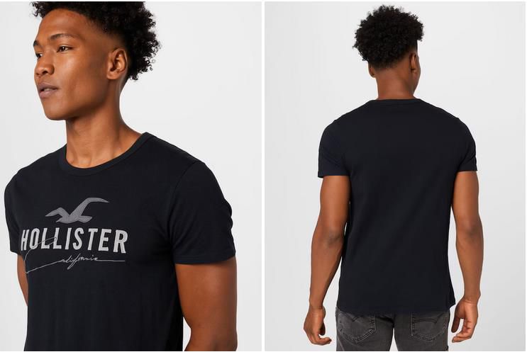 Hollister T Shirt in Schwarz für 16,90€ (statt 27€)