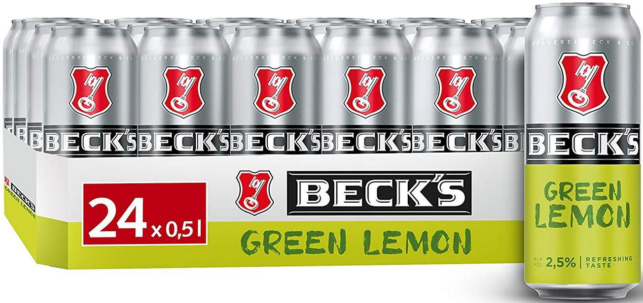 24x BECKS Green Lemon (je 0,5L) für 18€ zzgl. Pfand (statt 24€)