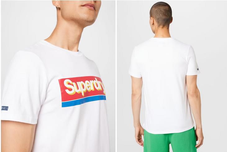 Superdry Logo T Shirt in Weiß für 16,90€ (statt 28€)