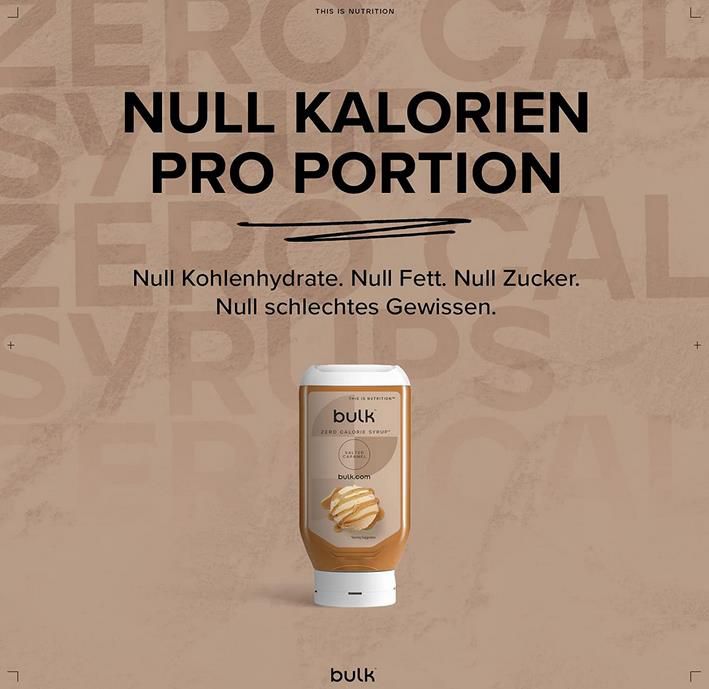 Bulk Kalorienfreier Sirup in versch. Sorten, 400 ml ab 2,92€ (statt 6€)   Prime Sparabo