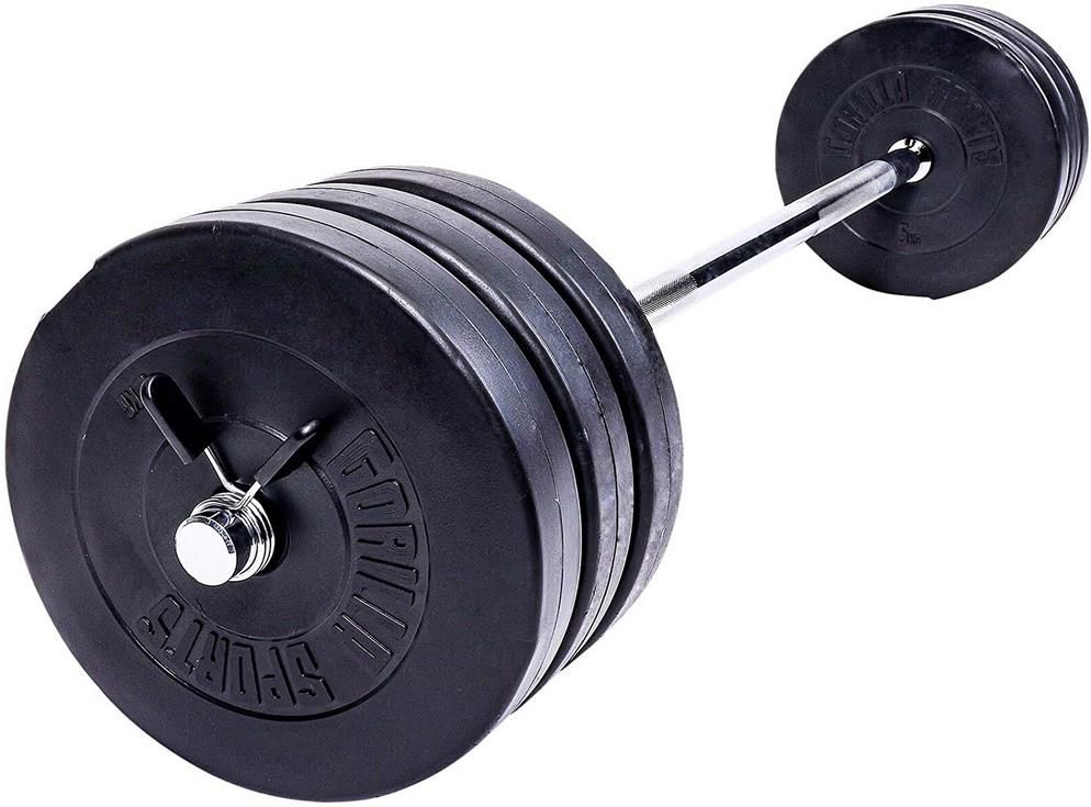 Gorilla Sports Langhantel Set inkl. Hantelscheiben 30kg für 59,99€ (statt 80€)