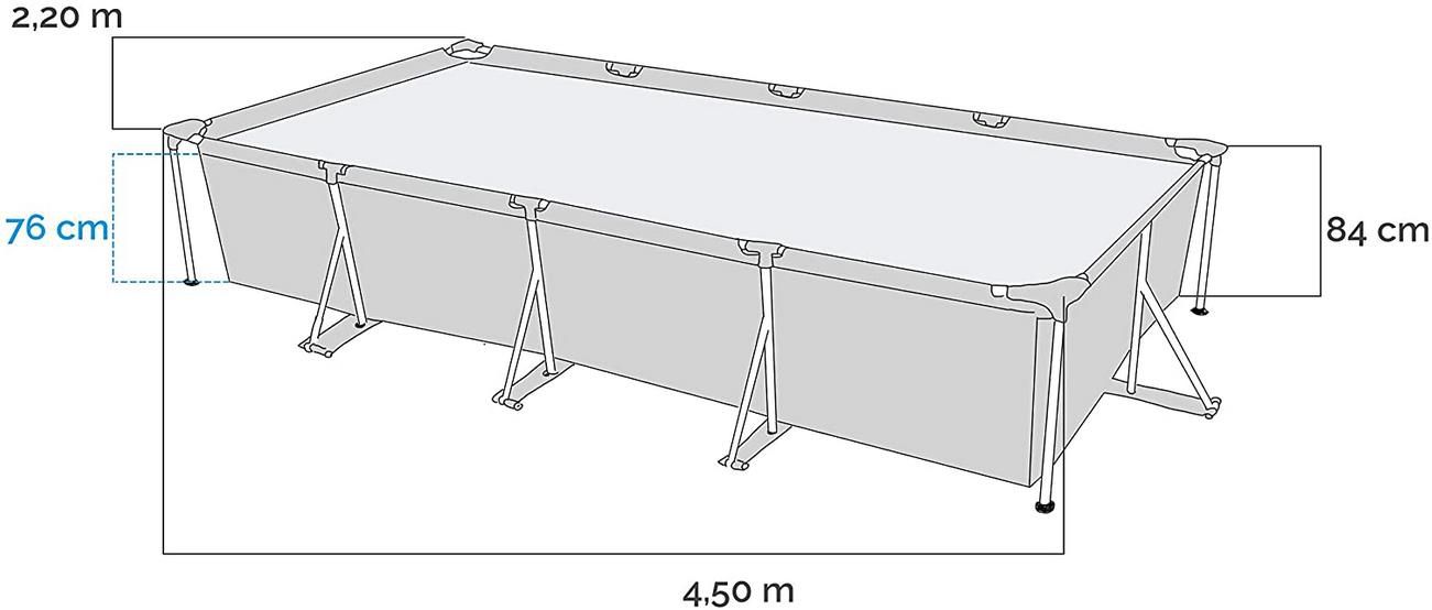 Intex Rectangular Frame Pool, 450 x 220 x 84 cm für 112,58€ (statt 122€)