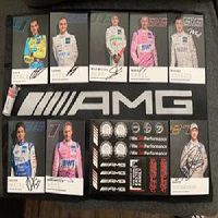 Gratis: Mercedes Formel Eins- und AMG Motorsport-Autogrammkarten u.a. Lewis Hamilton