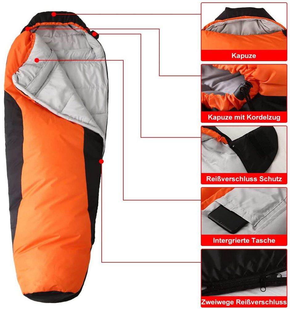 TEKAMON Sommerschlafsack mit 180g/m³ & 210 x 80 x 50 cm für 22,88€ (statt 33€)