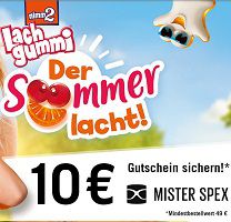 Mit dem Kauf eines nimm2 Lachgummi-Produkts einen 10€ Mister Spex-Gutschein abstauben