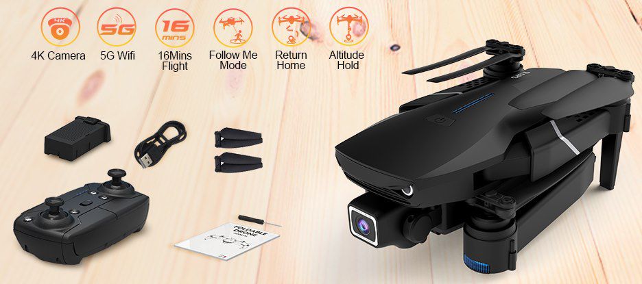 ANGOOD E520S 1440p Drohne mit GPS & Follow me für 59,49€ (statt 90€)