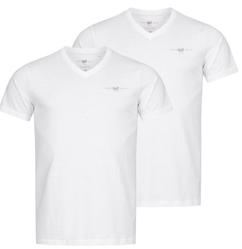 2er Pack Harvey Miller Polo Club Basic V Neck T Shirts für 13,99€ (statt 21€)