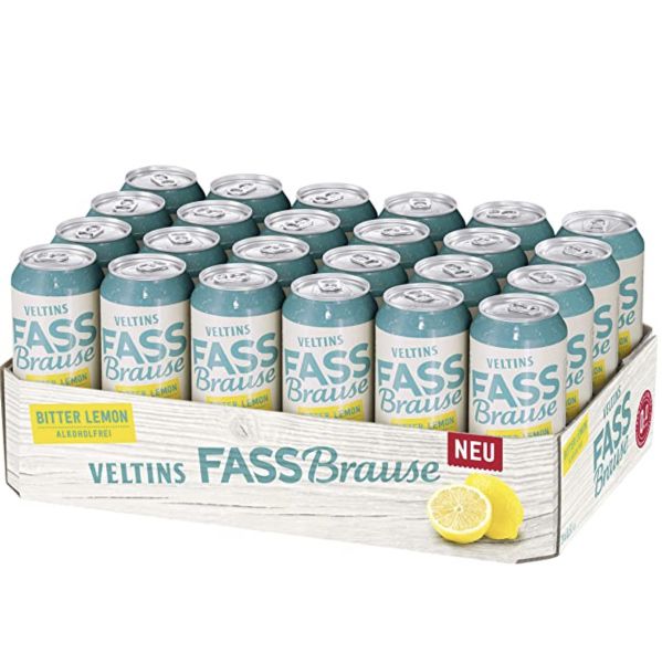24x VELTINS Fassbrause Bitter Lemon (alkoholfrei) ab 18€ zzgl. 6€ Pfand
