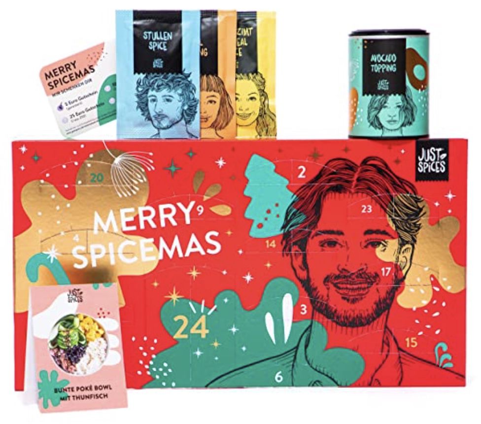 Just Spices Gewürz Adventskalender 2022 mit 24 Gewürzmischungen + Rezepten für 23,39€ (statt 42€)