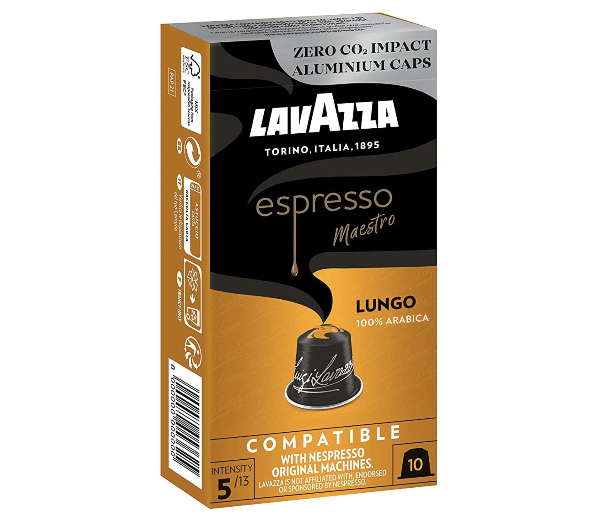 10 Kapseln Lavazza Espresso Lungo für 1,53€ (statt 2,69€)