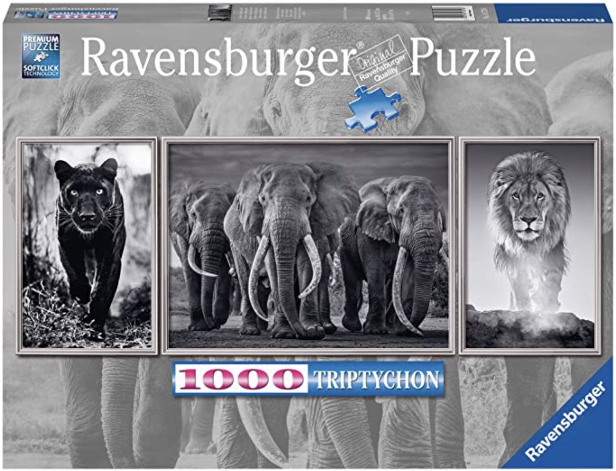 Ravensburger Puzzle 16729   Panter, Elefanten, Löwe mit 1.000 Teilen für 5,79€ (statt 16€)