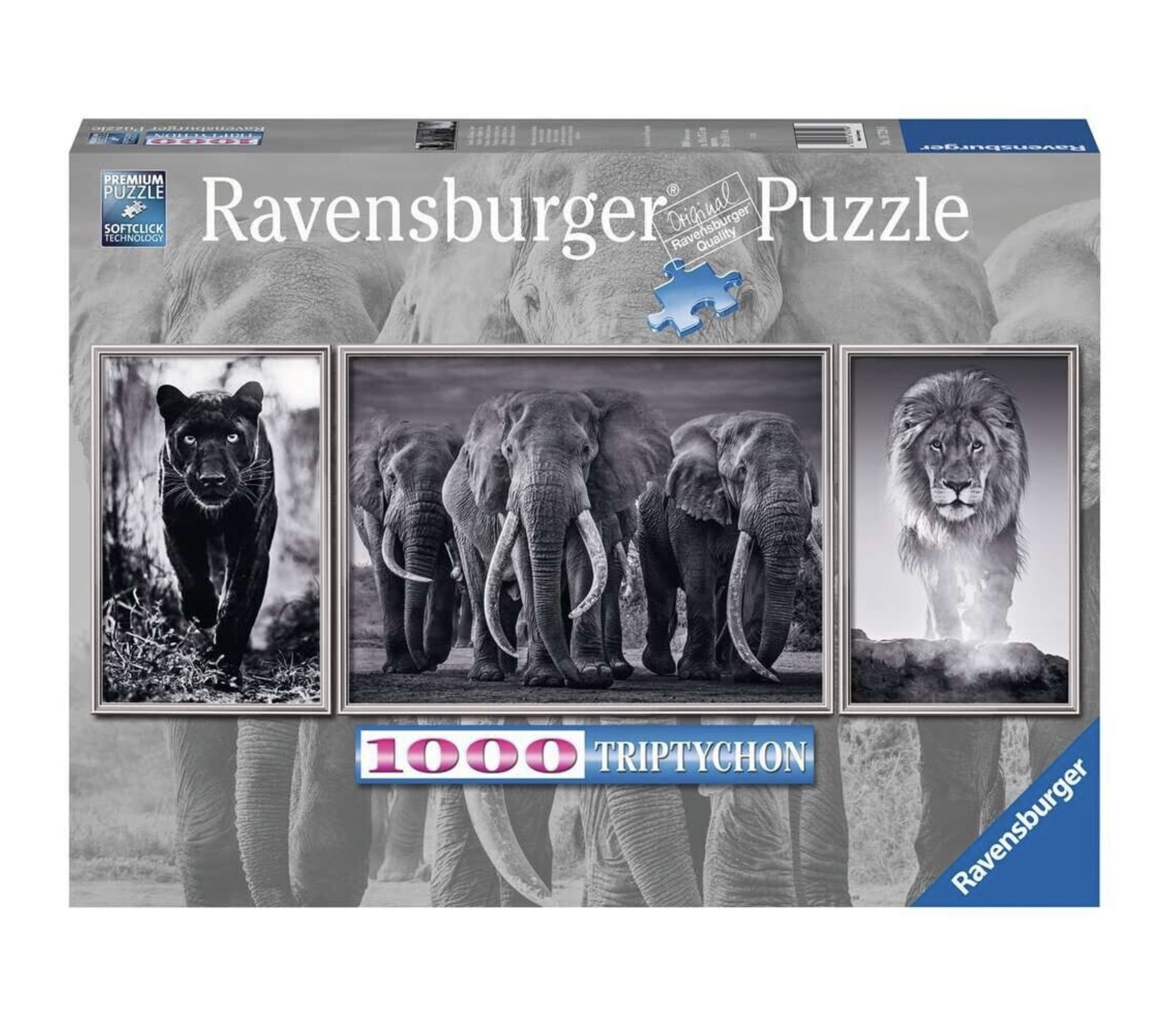 Ravensburger Puzzle 16729 &#8211; Panter, Elefanten, Löwe mit 1.000 Teilen für 5,79€ (statt 16€)