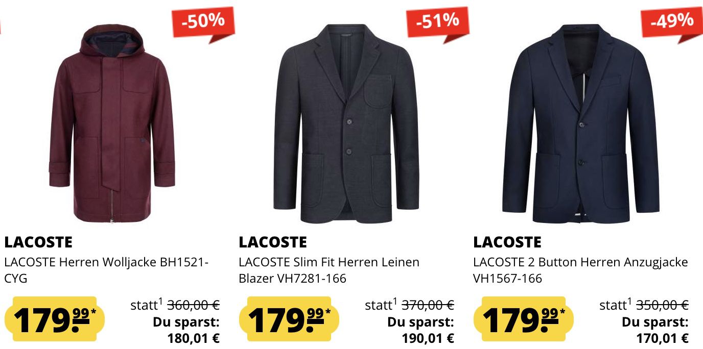 SportSpar: Lacoste Sale + 5€ Gutschein   z.B. WildCard 119 Herren Sneaker ab 55€ (statt 102€)