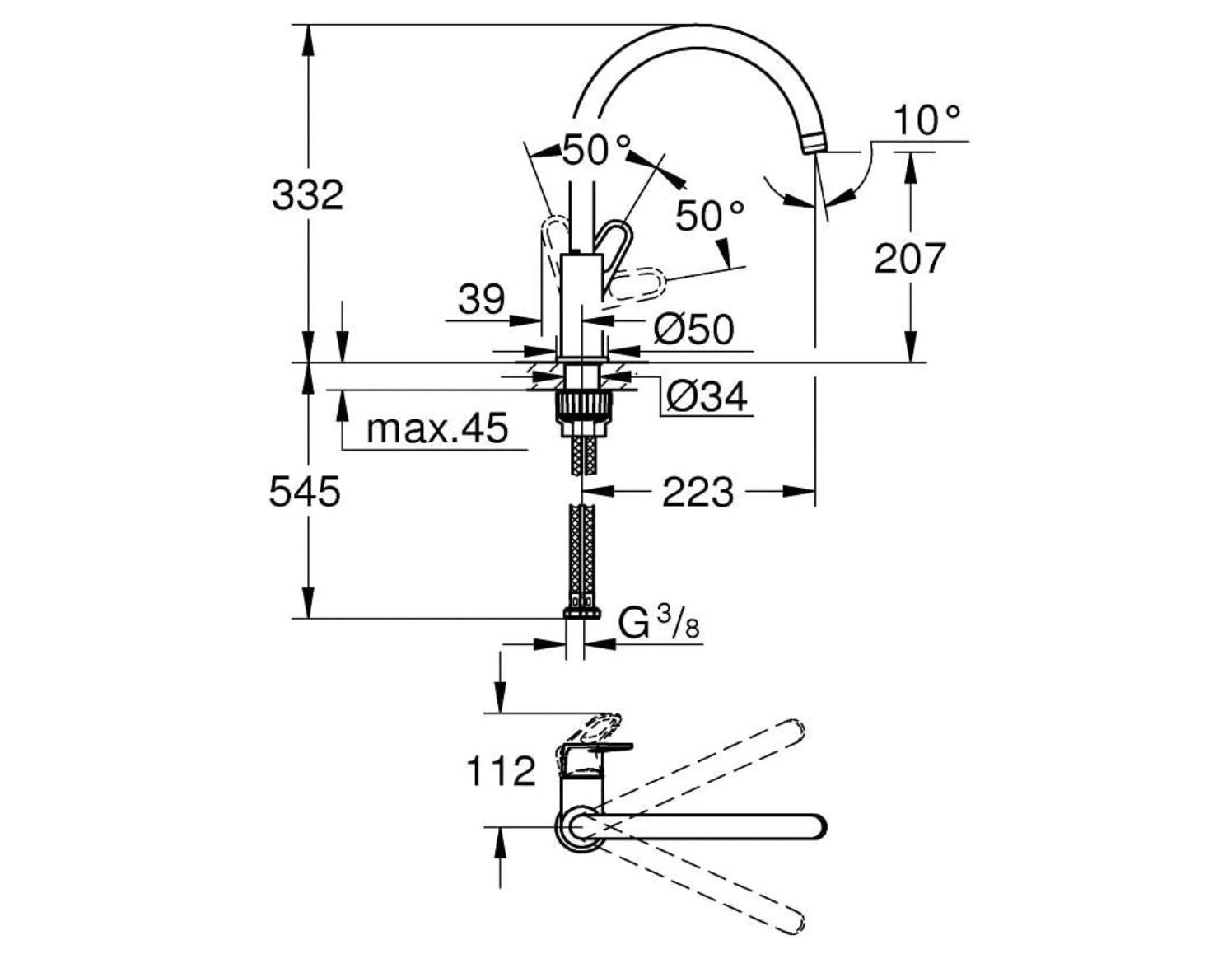 GROHE Start Flow   Einhand Spültischbatterie für 49€ (statt 69€)