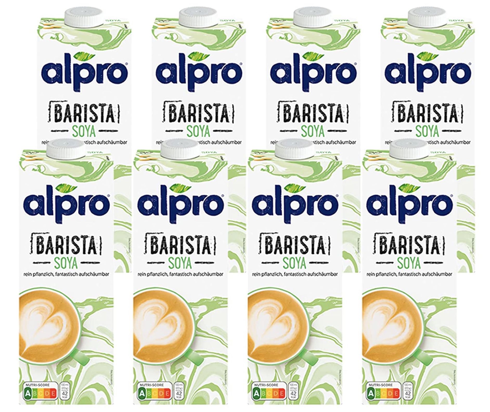 8er Pack Alpro Barista Sojadrink Pflanzlicher Drink aufschäumbar für 13,90€ (statt 16€)