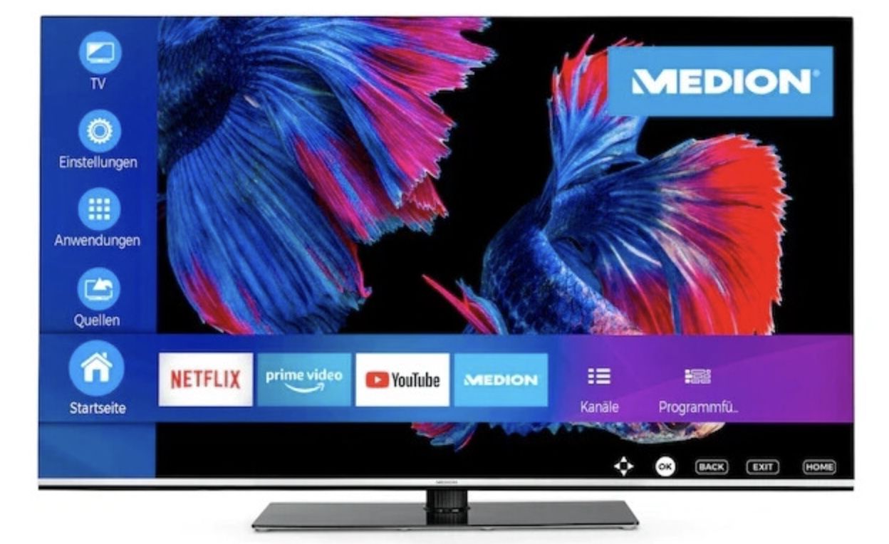 Medion X15564   55 Zoll OLED UHD Fernseher mit 100 Hz für 849,96€ (statt 996€)