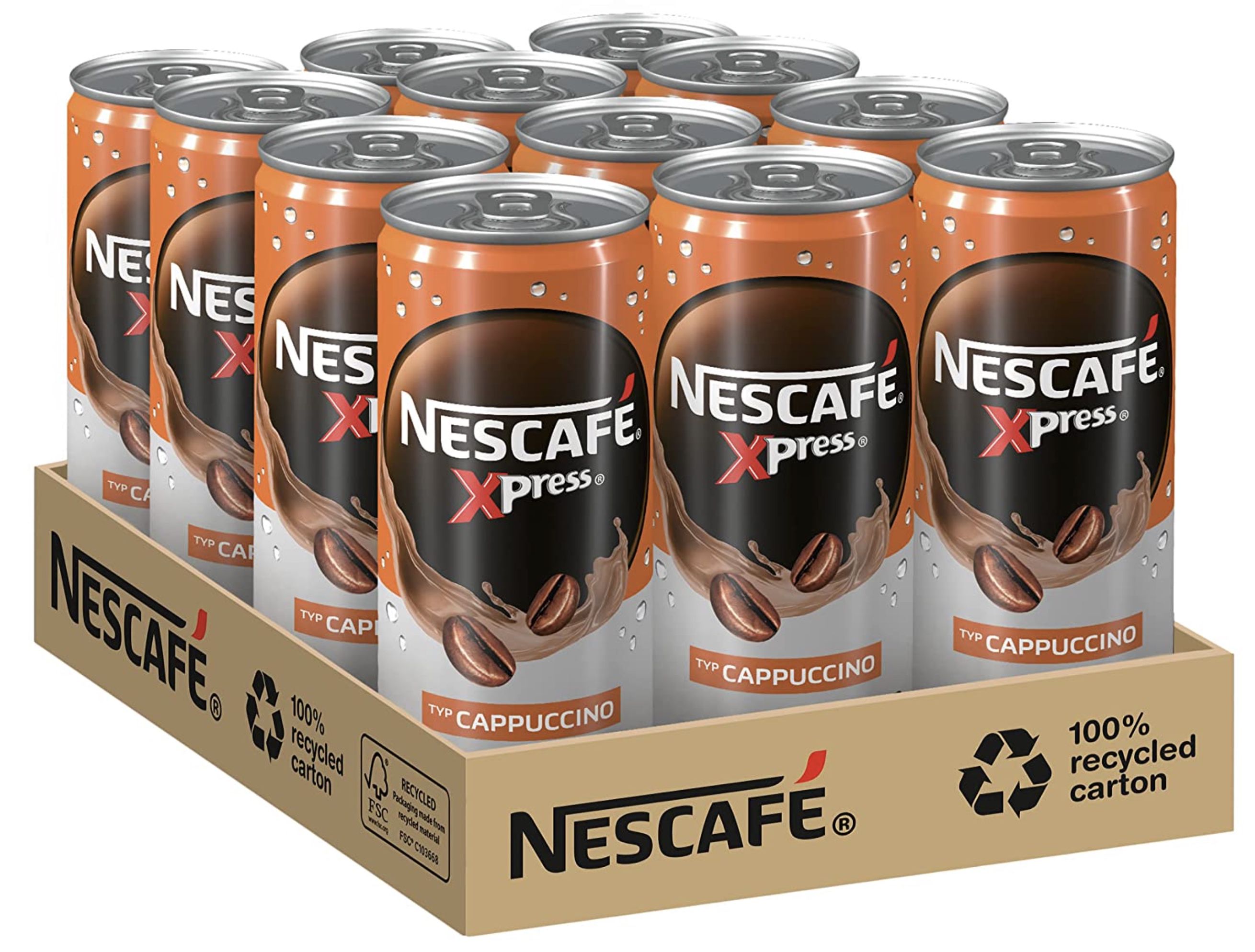 12er Pack NESCAFÉ XPRESS Iced Coffee Cappuccino für 15,19€ zzgl. Pfand (statt 18€)