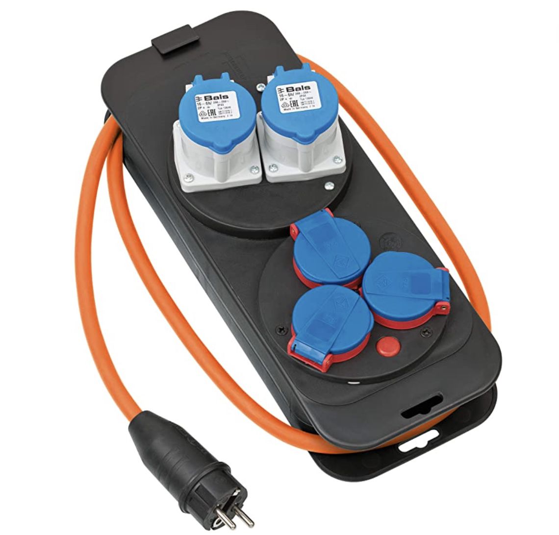 Brennenstuhl CEE 230V Camping Stromverteiler mit Schutzkontakt Stecker für 26,80€ (statt 38€)