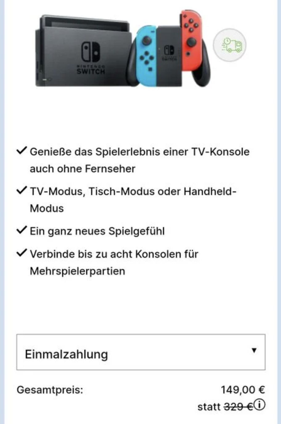 Drillisch Kunden: Nintendo Switch Konsole für 149€   neuwertig inkl. Zubehör & Garantie