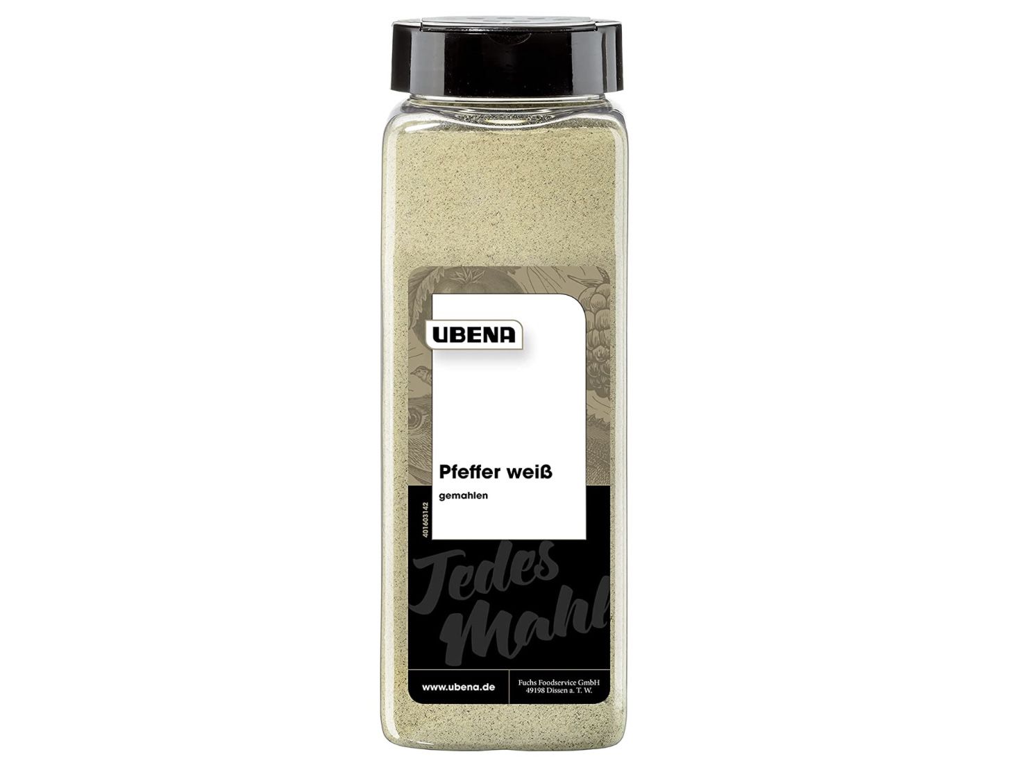 Ubena weißer Pfeffer (600g) ab 11,40€ (statt 15€)