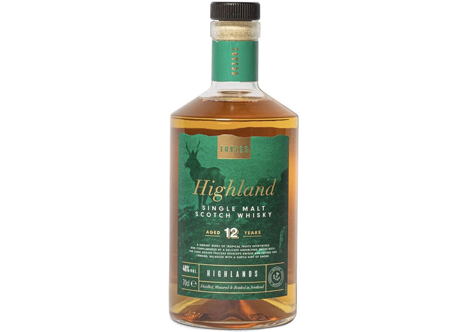 0,7L Tovess Highland Single Malt Scotch Whisky für 18,98€ (statt 27€)   Prime