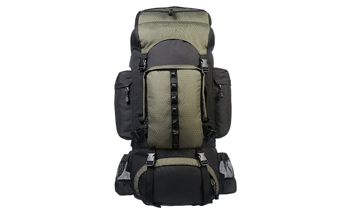 Amazon Basics   Wanderrucksack mit Innengestell (55L) für 37,85€ (statt 70€)