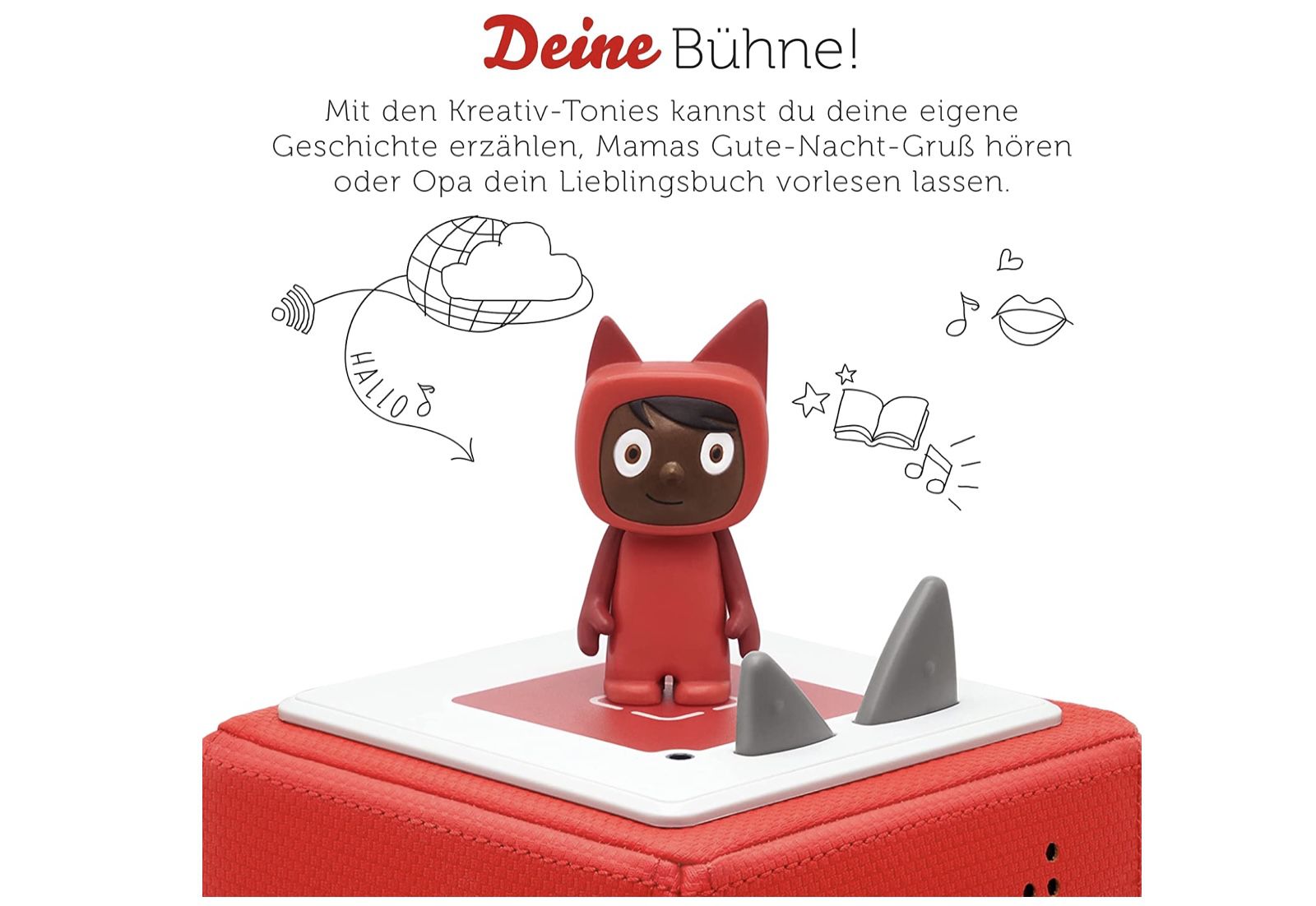 Tonies Krea­tiv To­nie Spielfigur in Rot/ Dun­kel­braun für 9,99€ (statt 13€)   Prime