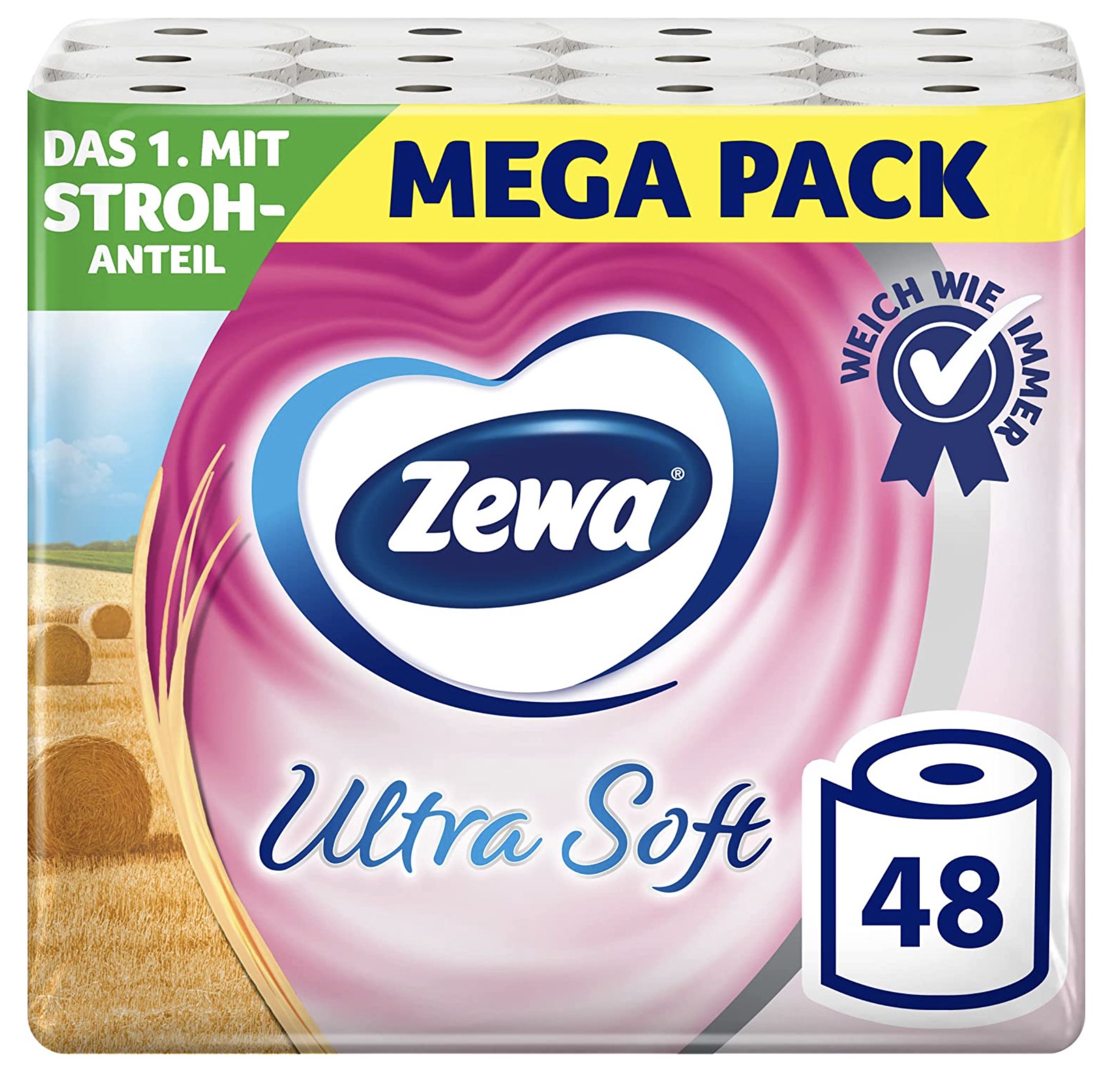 3x 16er Pack Zewa Ultra Soft Toilettenpapier mit Strohanteil ab 18,69€ (statt 27€)