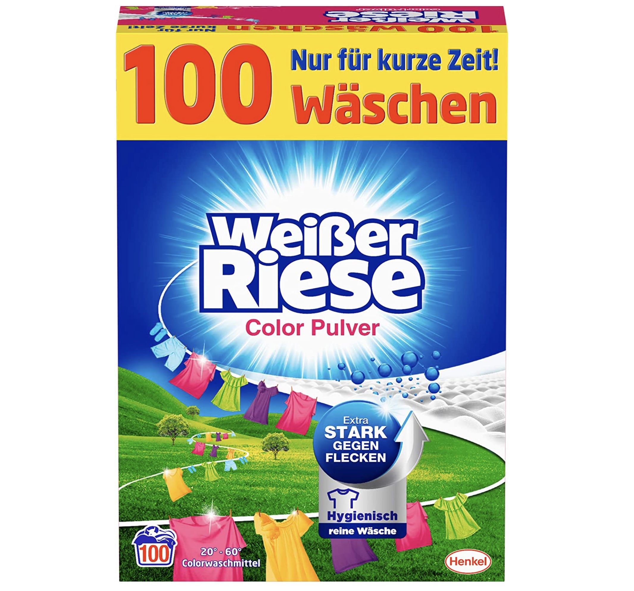 Weißer Riese Color Pulver Colorwaschmittel (100 WL) für 9,99€ (statt 15€)   Sparabo