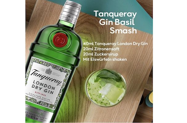 4x Tanqueray London Dry Gin 1 Liter für 71,60€ (statt 93€)