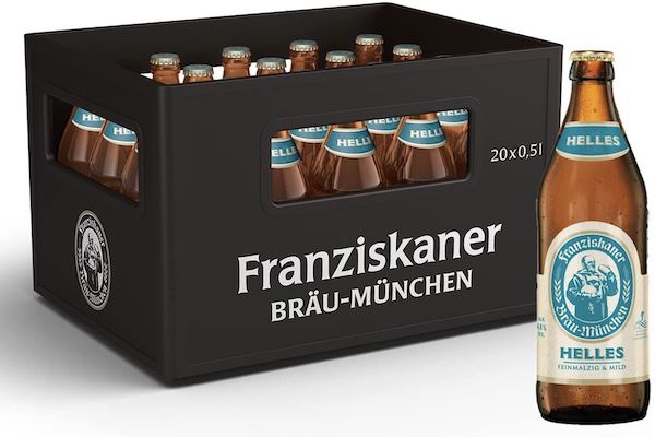 Franziskaner Helles Flaschenbier im 20 x 0.5 l Kasten für 14,24€ + 3,10€ Pfand (statt 19€)   Sparabo