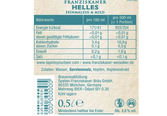 🍻 20x Franziskaner Helles, 0.5L ab 15,67€ (statt 21€)