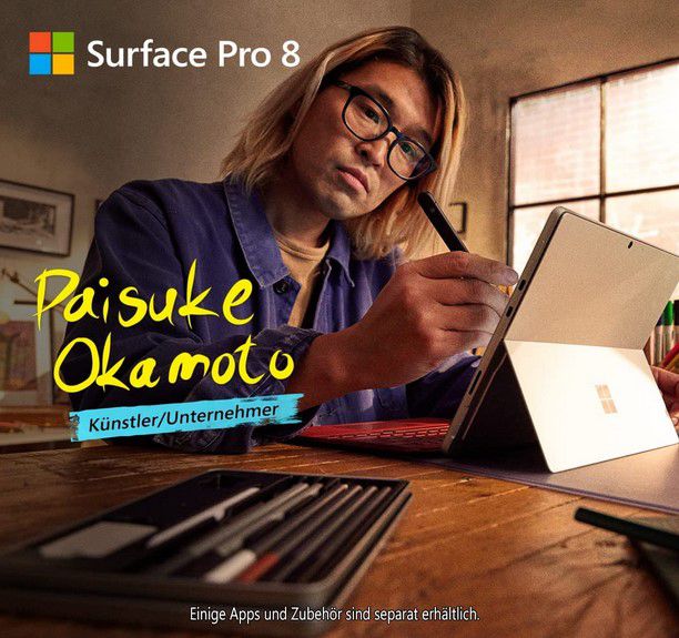 Microsoft Surface Pro 8 Tablet 13Zoll i5 für 604,95€ (statt neu 1.044€)