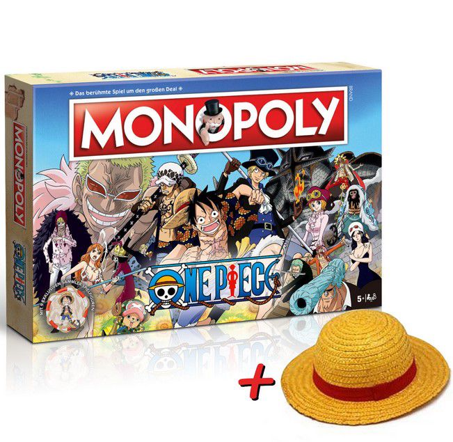 Monopoly &#8211; One Piece Brettspiel inkl. Ruffy Strohhut + Kartenspiel für 49,95€ (statt 70€)