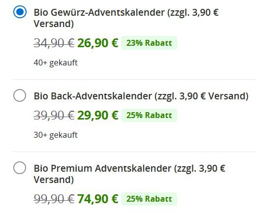 Spicebar Bio Gewürz  & Back Adventskalender ab 25,56€ (statt 40€)