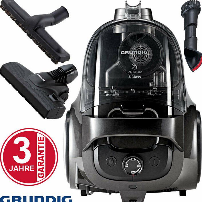 Grundig VCC 4770 Beutelloser Boden Staubsauger mit div. Düsen für 66€ (statt 80€)