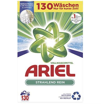 8,45kg Ariel Waschmittel Pulver für 130 Waschladungen ab 15,29€ (statt 22€)   Prime Sparabo