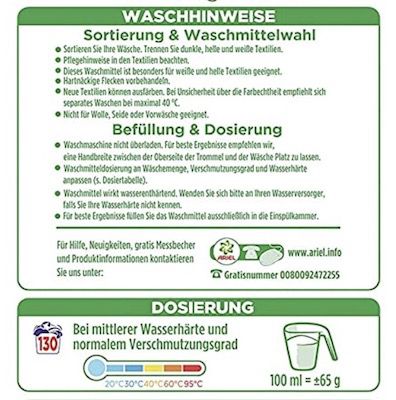 8,45kg Ariel Waschmittel Pulver für 130 Waschladungen ab 15,29€ (statt 22€)   Prime Sparabo