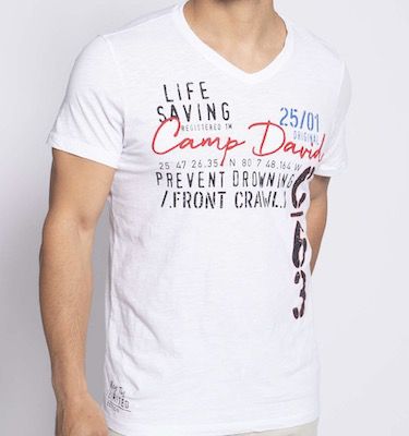 3x Camp David T Shirt mit Logoprint für 40,68€ (statt 90€)