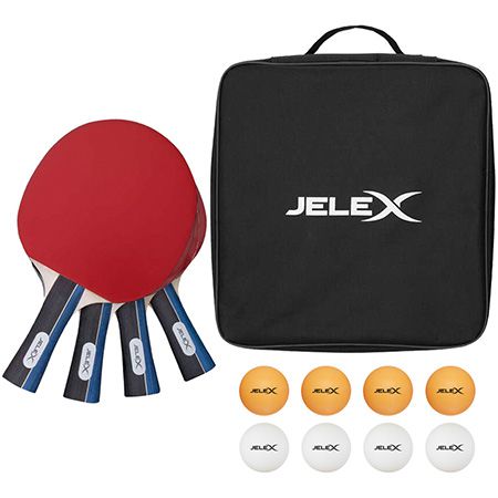 4er Set Jelex Sidespin Tischtennis Schläger mit 8 Bällen für 20,94€ (statt 26€)