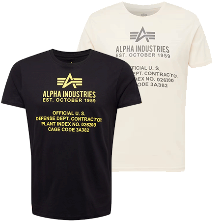 Alpha Industries Fundamental T Shirts in versch. Farben ab je 16,90€ (statt 26€)